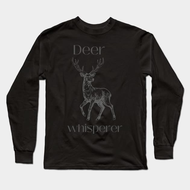 deer whisperer hunter Long Sleeve T-Shirt by Mysooni